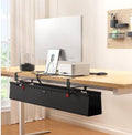 No Drill Under Desk Cable Management Tray, 90cm Power Strip Cord Organizer by Enirunly