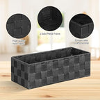 Posprica Woven Baskets, Storage Baskets for Organizing (Set of 8), Cube Baskets Bin Container Matching Storage Boxes Organizers for Pantry, Office, Shelves, Media-room - Image 5