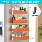 HuggieGems Metal Magnetic Spice Rack for Refrigerator Orange, 4 Pack - Image 2