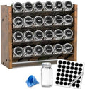 Spice Rack Organizer with 24 Glass Jars, for Cabinet Wall Mount Countertop by NESAPTO