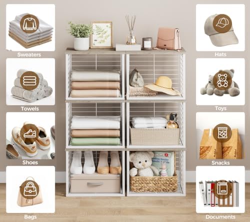 3PCS Stackable Closet Organizers and Storage Basket - Image 4