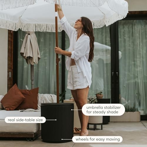 Veradek Umbrella Side Table - Outdoor Patio Table with Umbrella Hole - Image 6