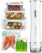 Mehomeli Compact Vacuum Sealer Set with 3 Glass Containers and 30 Bags by Mehomeli