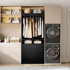 IRONCK Freestanding Closet System with Adjustable Shelves & 3 Drawers - Image 2