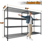 REIBII Storage Shelves, 3680LBS Heavy Duty&Space Saving 81.5''W for Garage - Image 3