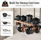 KES 48 Inch Large Hanging Pot Rack Ceiling Mount with 130lb High-Capacity - Image 4