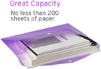 Sooez 48 Pack Folders Plastic Envelopes, Clear Plastic File Folder for Document, Letter A4 Size Poly File Envelopes with Label Pocket, Snap Button for Home Work Office Organizer, 8 Assorted Colors - Image 7