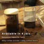 LIBWYS 4-Pack Anti-UV Square Glass Storage Jars with Bamboo Lids (1.22Qt) - Image 5