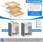 WelFurGeer 3-Tier Pull Out Cabinet Organizer with Soft Close, Heavy-Duty Pull Out Drawers for Cabinets, Slide Out Shelf for Kitchen, Pantry, Bathroom & Under Sink, Solid Birch Wood - Image 5