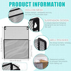 AmazingSpark 2 Pcs 12 Inch Metal Wall Magazine Holder High Pocket Mesh Hanging File Organizer Wall Mounted Storage Rack with Screws for Magazines Documents File for Office Home Organization(1.2 Inch) - Image 3