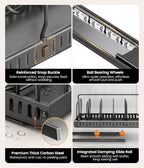 Pots and Pans Organizer Under Cabinet, 10 Dividers Pull Out Lid Organizer - Image 6