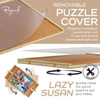 2000 Piece Wooden Jigsaw Puzzle Board 41.5" x 30" with 6 Drawers Rotating - Image 4