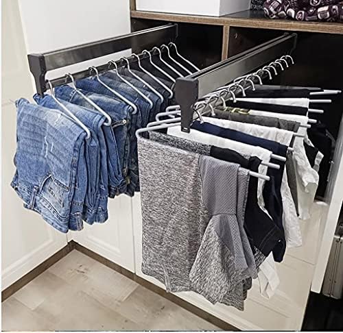 Closet Clothes Hanger Rail,Pull-Out Closet Rod 30-60cm,Wardrobe Clothing Rail,Closet Organizer Rack for Pants and Coat (500MM/19.7INCH) - Image 3