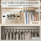 SMARTOR Plastic Hangers 50 Pack, Heavy Duty Plastic Hangers for Clothes - Image 3