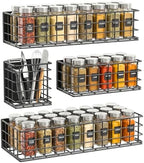 Ofiray-home Magnetic Fridge Shelf, 4-Pack Metal Strong Magnet Rack, Space Saving Spice Organizer, Utensil Holder, Fruit Potato Onion Storage Bins, Black Refrigerator Organizers and Storage by Ofiray-home