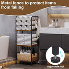 3-Tier Freestanding Cabinet Towel Rack Metal Stand - Image 3