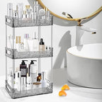 3-Tier Bathroom Counter Organizer Countertop Storage-Grey - Image 6