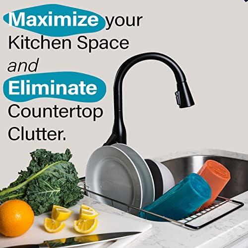 Better Houseware Over The Sink Dish Drying Rack, Space-Saving Stainless Steel Dish drainers for Kitchen Sink, Adjustable Sink Dryer Rack for Dishes - Image 2