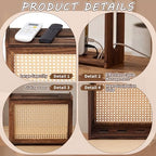 Wi-Fi Router Box Hider, Synthetic Rattan Decor, Wood - Image 6