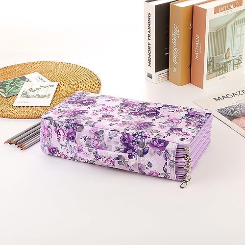 300 Slots Colored Pencil Case Organizer, 4 Layer Bag - Image 6