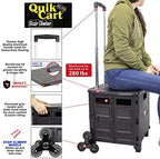 dbest Products Quik Cart Elite Stair Climber Rolling Crate - Black - Image 5