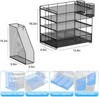 gianotter 5-Tier Desk Organizer with Drawers and File Holders - Image 5