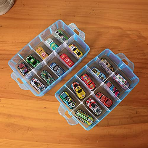 Sooyee 7 Layers Stackable Storage Container, 70 Adjustable Compartments Stackable Storage Container for Kids Toys, Art Crafts, Jewelry, Supplies, Mini Case & Letter Sticker Included,Blue - Image 4