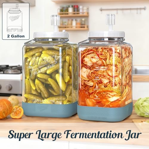 Large Fermentation Jars with Airlock, 2 Gallon Glass Jar with Lid - Image 4