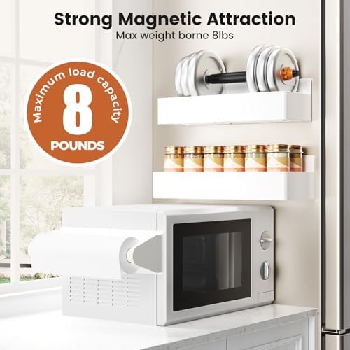 Mystozer Magnetic Spice Rack for Refrigerator White, 5 Pack - Image 3