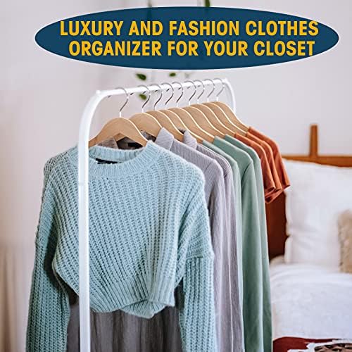 Wood Hangers - 60 Pack Solid Shirt Hangers, Heavy Duty & Slim Wooden Hangers, for Suit, Coat, Jacket, Pants（Natural） - Image 4