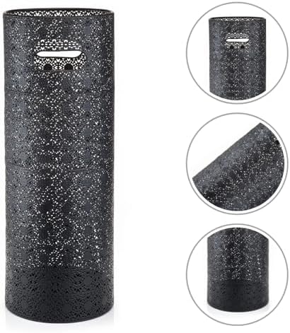 Concepts 21 inch Heavy Duty Metal Umbrella Stand - Durable Storage Holder for Umbrellas - Indoor and Outdoor Use - Stylish and Modern Organizer for Entryways. (Black Lace) - Image 3