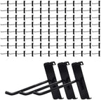 Gridwall Hooks 4 Inch, 100PC Heavy Duty Black Display Hooks for Grid Wall Panels, Grid Wall Accessory for Retail Store, Home Stroage, Garage, Trade Show by Home