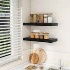 RICHFOCUS 24Inch Floating Shelves for Wall 2Pack, Black, 8" Deep - Image 4