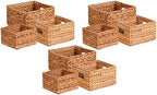 Honey-Can-Do Banana Leaf Storage Baskets, Water Hyacinth Woven Basket, Decorative Baskets-Shelves, Basket-Gifts, Closet, Pantry & Home Organization, Set of 3, Multi-Size, 9" Lx9" Wx6" H (Pack of 3) by Honey-Can-Do