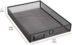 Annova Desk Organizer Wire Mesh 3 Tier Sliding Drawers Paper Sorter/Multifunctional/Premium Solid Construction for Letters, Documents, Mail, Files, Paper, Kids' Art Supplies (Black) - Image 4