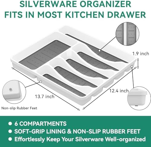 49PCS Silverware Set with Organizer, Stainless Steel Silverware for 8 - Image 2