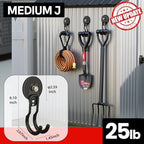 ULIBERMAGNET Heavy Duty Magnetic Garage Hooks,8 Pack Strong Large Magnet Hooks for Power Drill,Garden Tools,Hose,Pegboard,Garage, Workshop,Magnetic Storage Hooks for Indoor Outdoor Hanging(Black) - Image 4