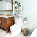 3-Shelf Bathroom Organizer Over Toilet, Space Saver Storage, White - Image 3