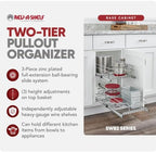 Rev-A-Shelf 2-Tier Pullout Organizer for Kitchen Cabinets, 9" x 22" - Image 5