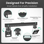 ynVISION.DESIGN Ultra Slim TV Wall Mount for 43-100" TVs, Frame, Pack of 4 - Image 4