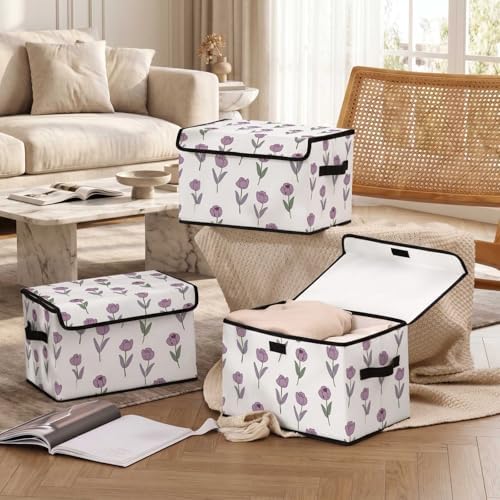 Stackable Storage Bins with Lids, 3 Pack - Image 6