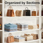 Purse Organizer for Closet Shelf Dividers: Clear Acrylic 12-Pack - Image 3