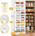 Over The Door Organizer 6 Tiers, Extra Large Behind Door Storage of 12 Compartments, 80 lbs Weight Capacity Hanging Storage Organizer with Clear Window Kids Toys, Shoes,Diapers, Room Storage, White - Image 2