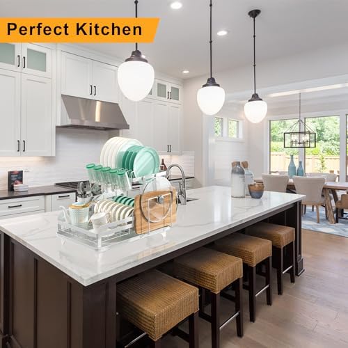 2 Tier Dish Drying Rack without Installation Metal for Kitchen Counter - Image 6