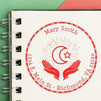 Custom Return Address Stamp - Pre-Inked, Portable Evening Prayers Name & Address Stamp, Ideal for Islamic Bookstore Owners, Custom Made Return Address Stamp, 1-5/8 Size, & Long-Lasting - Image 6