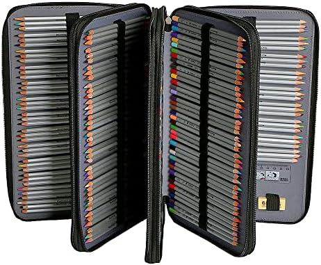 300 Slots Pencil Case 4-Layer Zipped Holder w/Handle - Image 2
