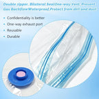 20 Pack Travel Vacuum Storage Bags with Rechargeable Wireless Pump, Vacuum Seal Bags for Clothes, Space Saver Compression Bags in 5 Carry-On Sizes for Luggage, Bedding & Seasonal Storage - Image 6