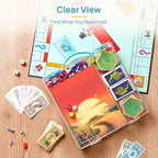 Vtopmart 6 Pack Board Game Storage with Handle and Snap-Tight Latch Lid - Image 4