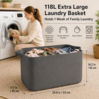 OIASKET 118L Extra Large Blanket Basket Living Room, 24.8"x17.7"x16.2" - Image 6