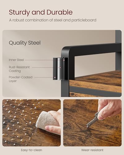 VASAGLE Hall Tree with Bench and Shoe Storage, 2 Fabric Drawers, 10 Hooks - Image 7